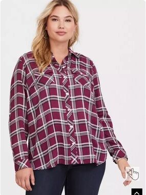 Plaid Button-Down Long-Sleeve Shirt